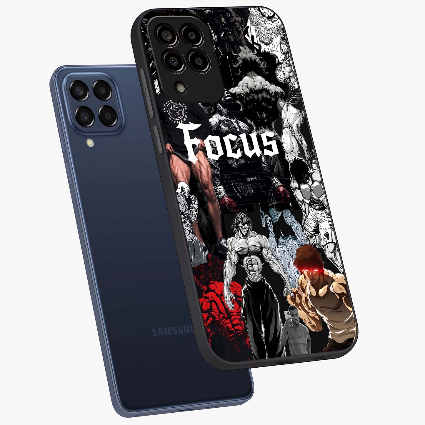 Relentless Power Focus Glass Case displayed in angled mockup highlighting bold statement design with modern aesthetic style.