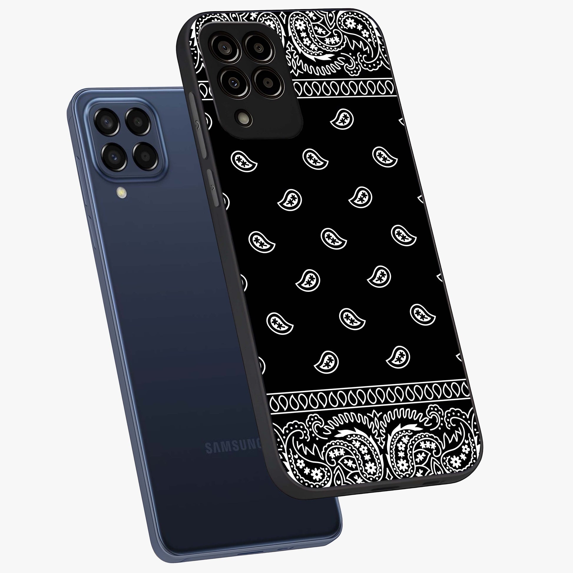 Retro Rebel Threads Glass Case displayed in angled mockup highlighting retro inspired graphic design with rebellious aesthetic.