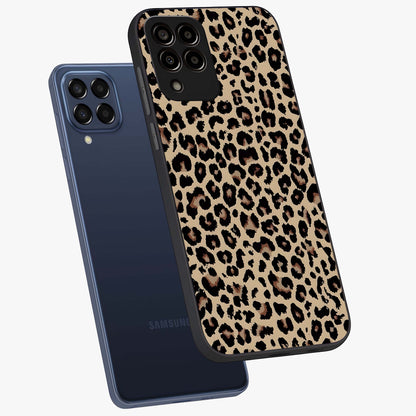 Savage Chic Pattern Glass Case displayed in angled mockup highlighting bold fashion inspired design with chic aesthetic.