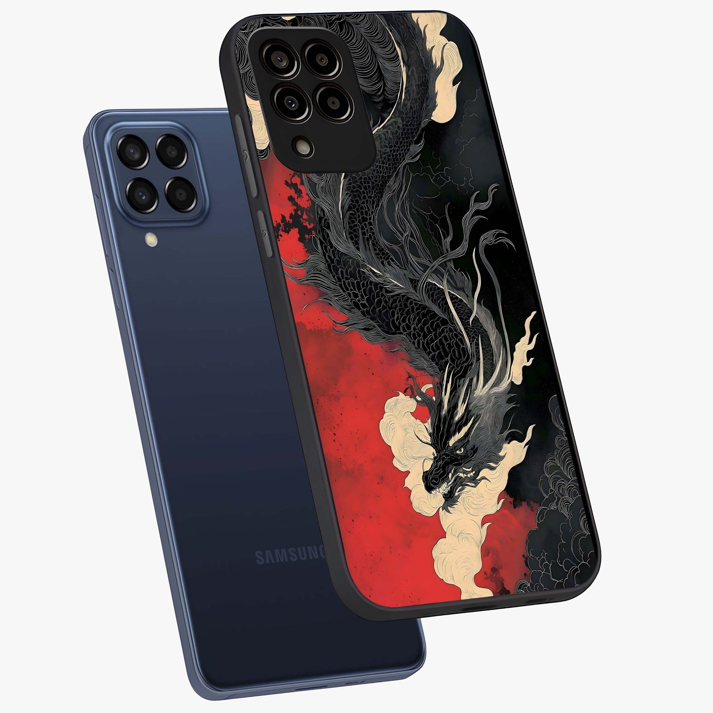 Shadow Dragon Fury Glass Case displayed in angled mockup highlighting powerful dragon illustration with dark fantasy aesthetic.