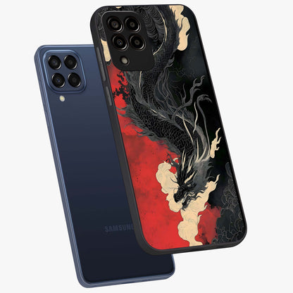 Shadow Dragon Fury Glass Case displayed in angled mockup highlighting powerful dragon illustration with dark fantasy aesthetic.