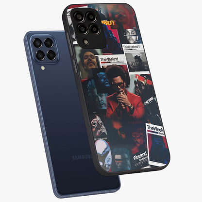 The Weeknd Glass Case displayed in angled mockup highlighting stylish pop culture inspired design with modern aesthetic.