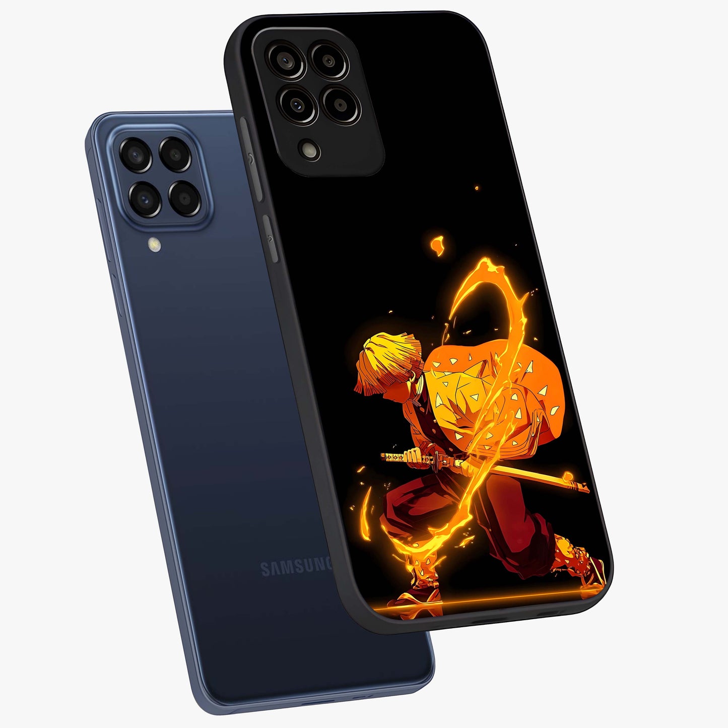 Thunder Flame Execution Glass Case displayed in angled mockup highlighting dramatic fire themed design with intense fantasy aesthetic.