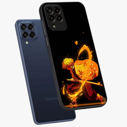 Thunder Flame Execution Glass Case displayed in angled mockup highlighting dramatic fire themed design with intense fantasy aesthetic.
