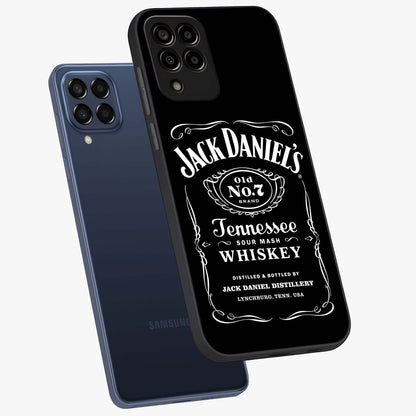 Vintage Whiskey Heritage Glass Case displayed in angled mockup highlighting retro beverage themed design with heritage aesthetic.