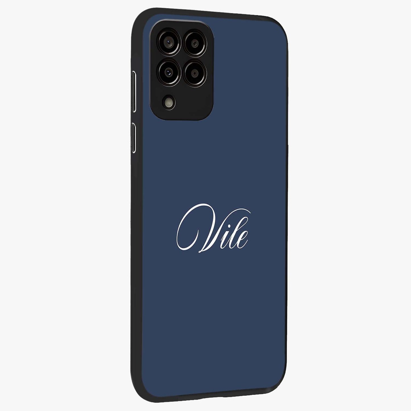 Blue Vintage Floral Pattern Glass Case displayed in angled mockup highlighting classic blue floral pattern and retro aesthetic design.