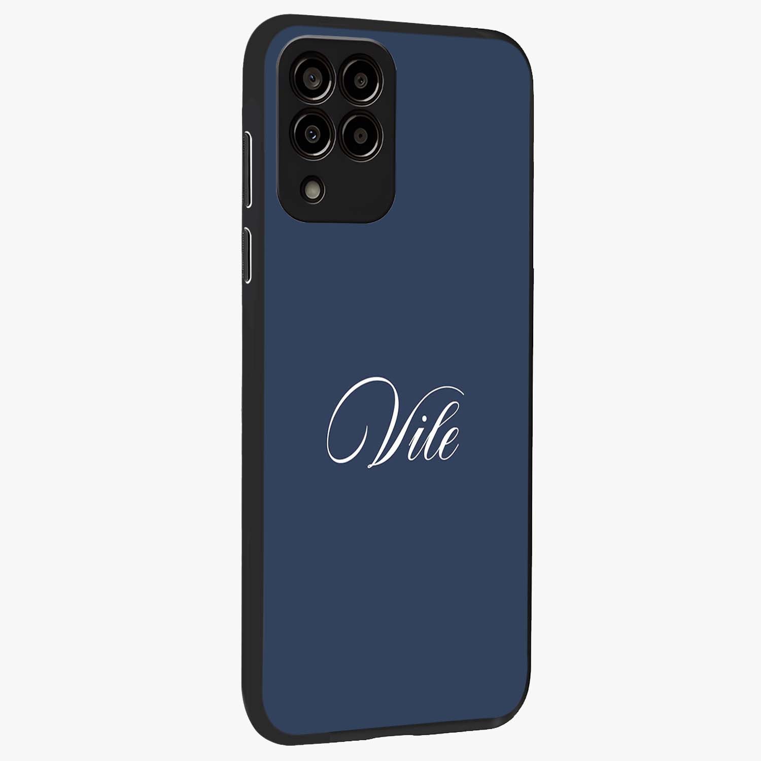 Blue Vintage Floral Pattern Glass Case displayed in angled mockup highlighting classic blue floral pattern and retro aesthetic design.