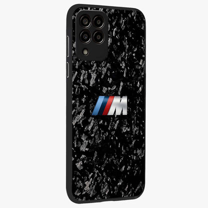 Carbon Speed Mark Glass Case upright view showcasing modern carbon speed graphic with bold automotive theme.