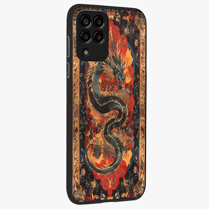 Inferno Dragon Soul Glass Case upright view showcasing intense dragon artwork with fantasy fire theme.