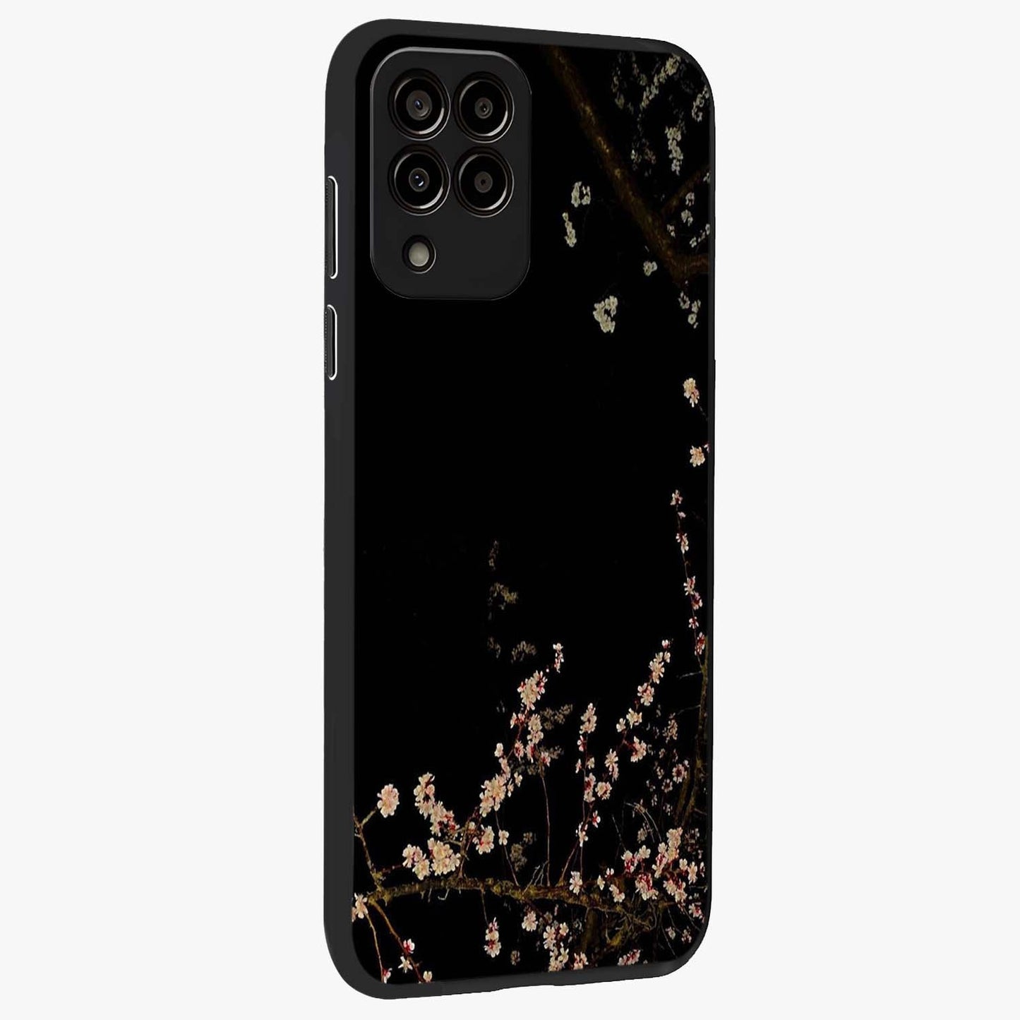 Petal Moon Light With Custom Name Glass Case upright view showcasing elegant floral moon artwork with personalized aesthetic.