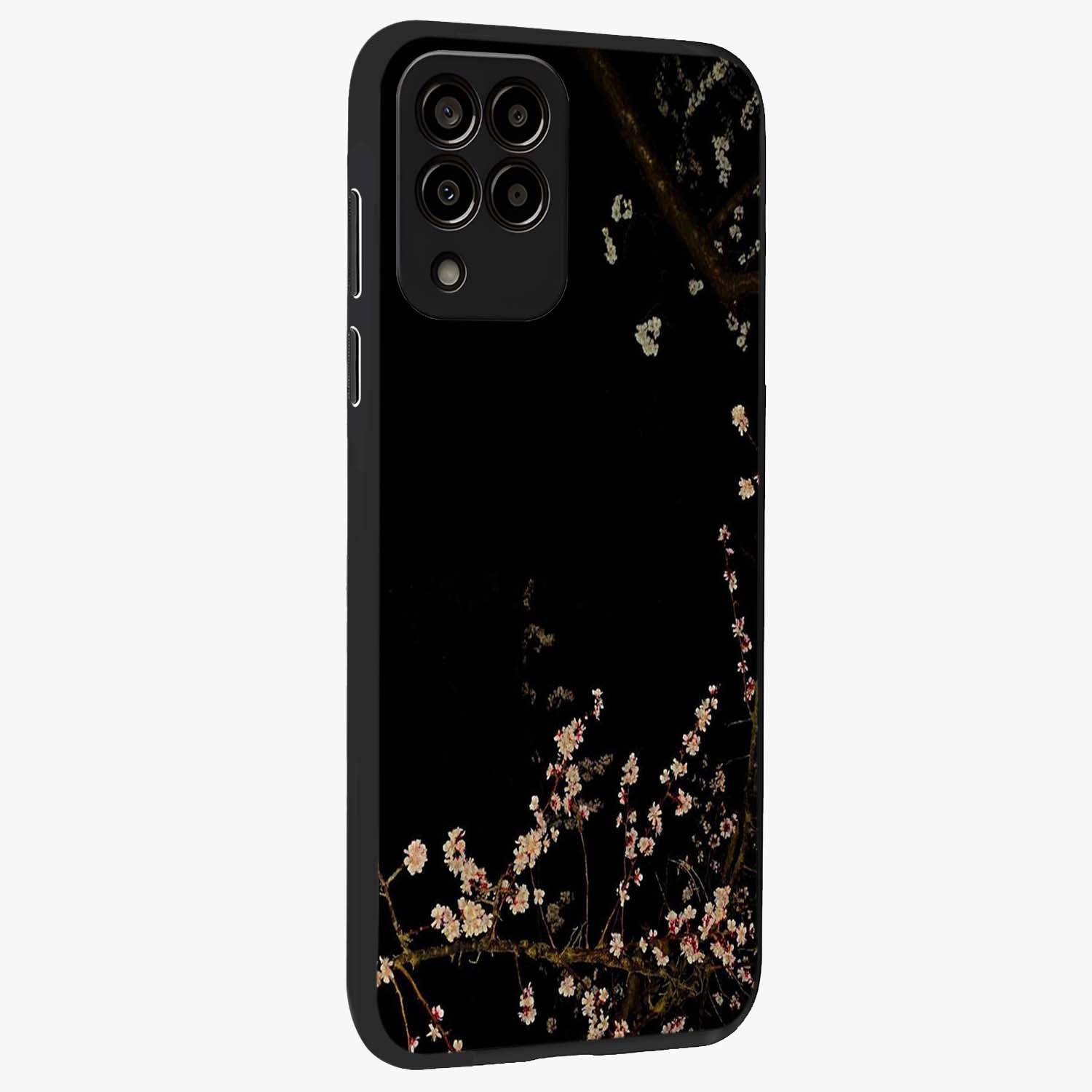 Petal Moon Light With Custom Name Glass Case upright view showcasing elegant floral moon artwork with personalized aesthetic.