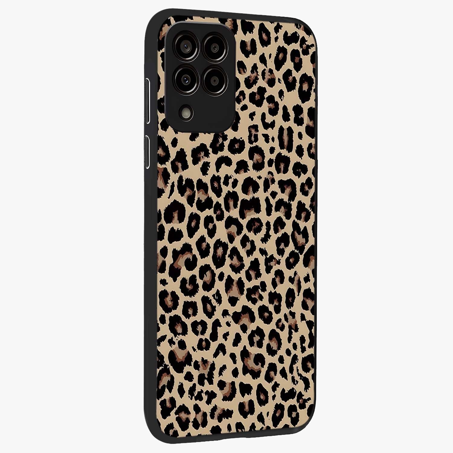Savage Chic Pattern Glass Case upright view showcasing trendy decorative artwork with edgy fashion theme.