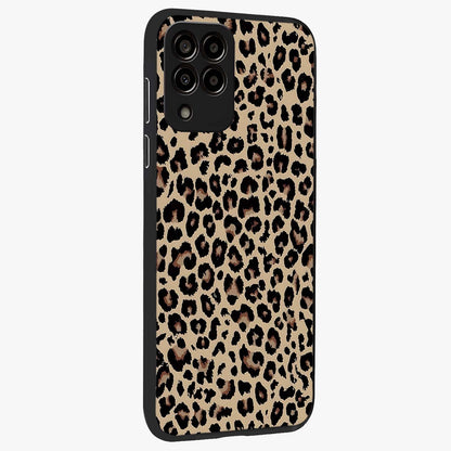Savage Chic Pattern Glass Case upright view showcasing trendy decorative artwork with edgy fashion theme.