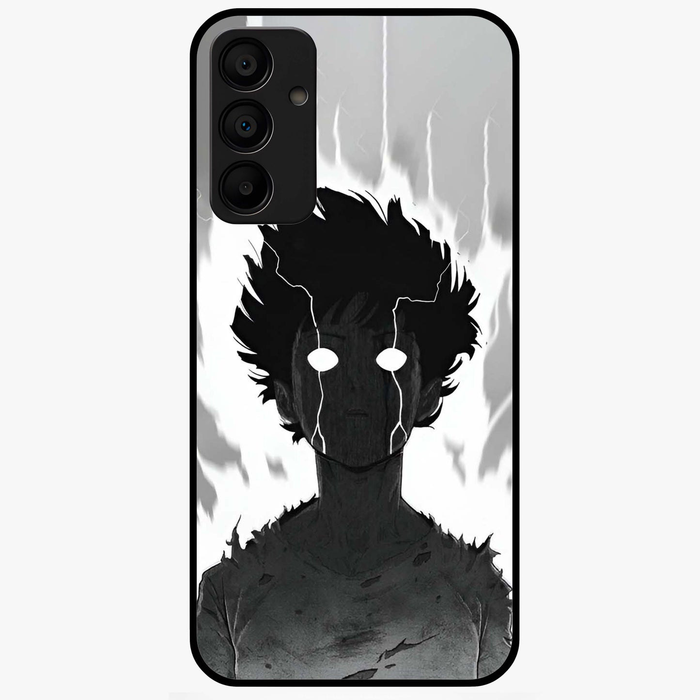 Awakened Inner Rage Glass Case showing flat back view with intense artistic artwork and glossy glass finish.