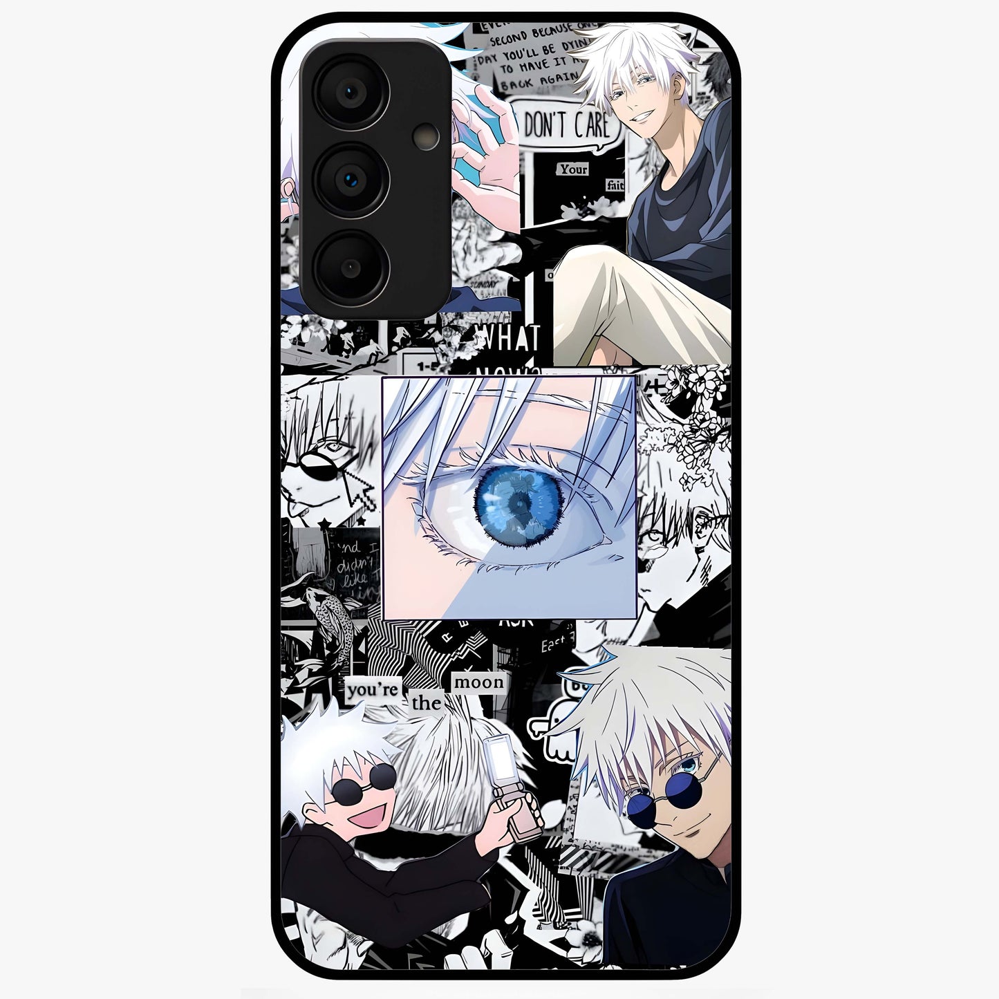 Infinity Sorcerer Chaos Glass Case showing flat back view with mystical sorcerer themed artwork and glossy glass finish.