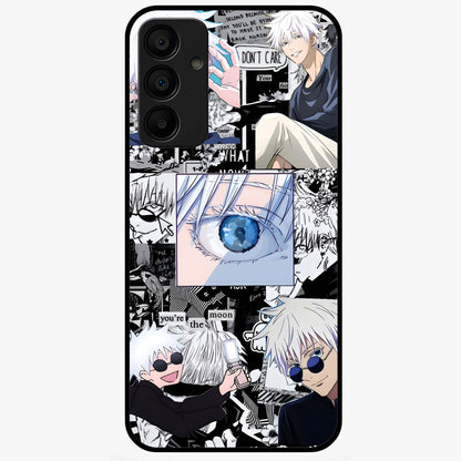 Infinity Sorcerer Chaos Glass Case showing flat back view with mystical sorcerer themed artwork and glossy glass finish.