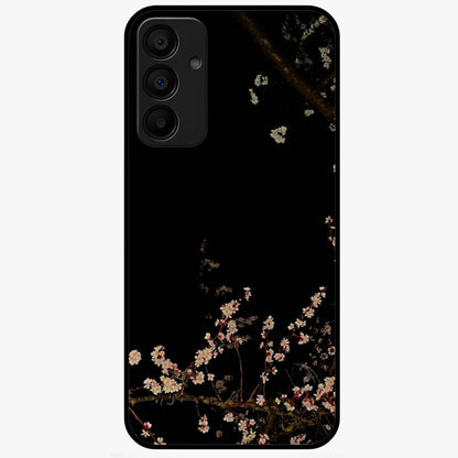 Petal Moon Light With Custom Name Glass Case showing flat back view with floral moonlight artwork and personalized name design.