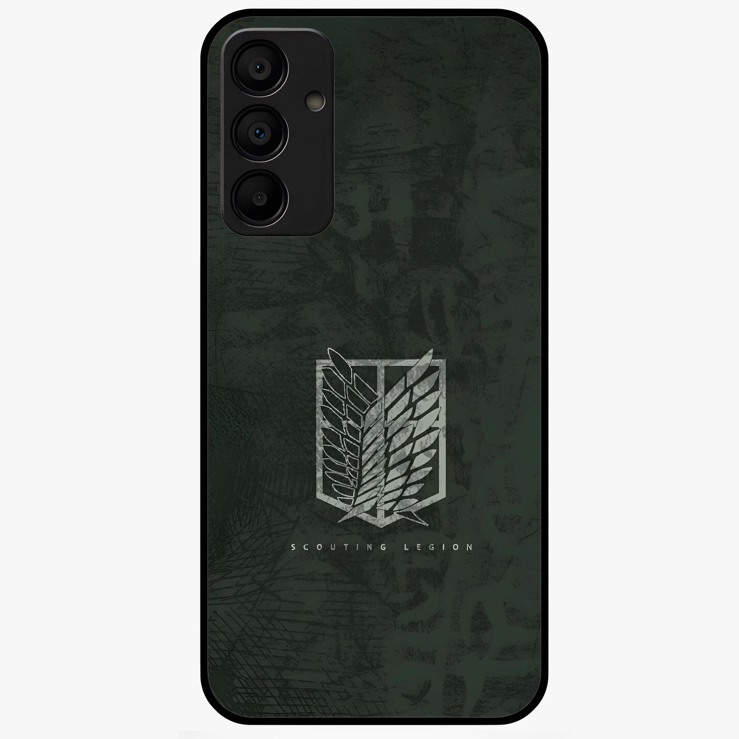Wings Of Freedom Glass Case showing flat back view with symbolic wings artwork and glossy glass finish.