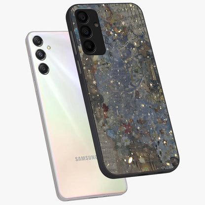 Aesthetic Astrolophia Glass Case displayed in angled mockup highlighting artistic aesthetic elements and smooth glass surface.