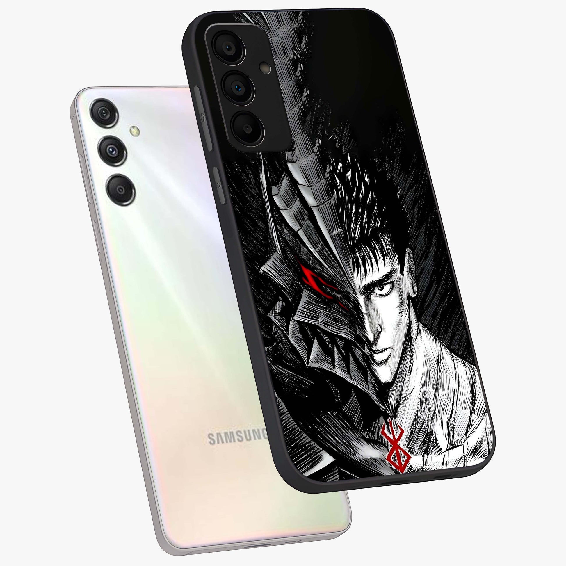 Berserker Blood Oath Glass Case displayed in angled mockup highlighting dark fantasy graphic design and powerful theme.