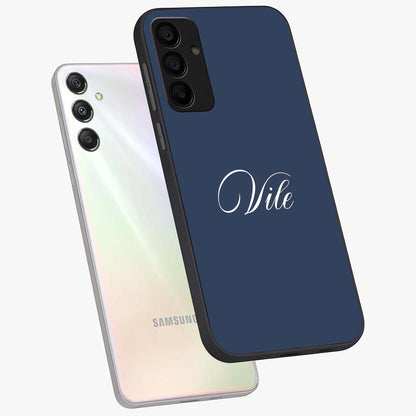 Blue Vintage Floral Pattern Glass Case showing flat back view with elegant vintage floral artwork and glossy glass finish.