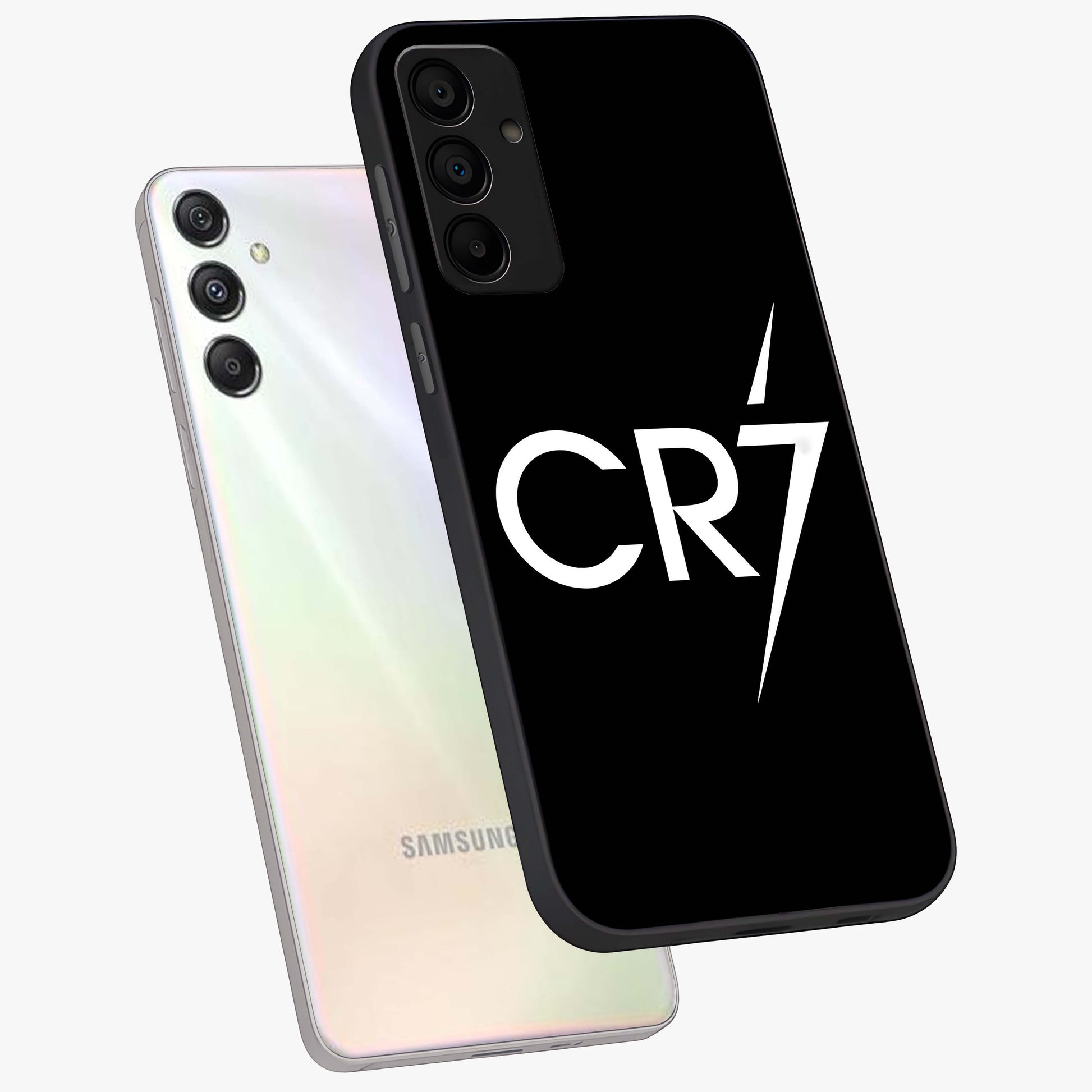 Cr7 Elite Strike Glass Case displayed in angled mockup highlighting powerful sports graphic with bold athletic theme.
