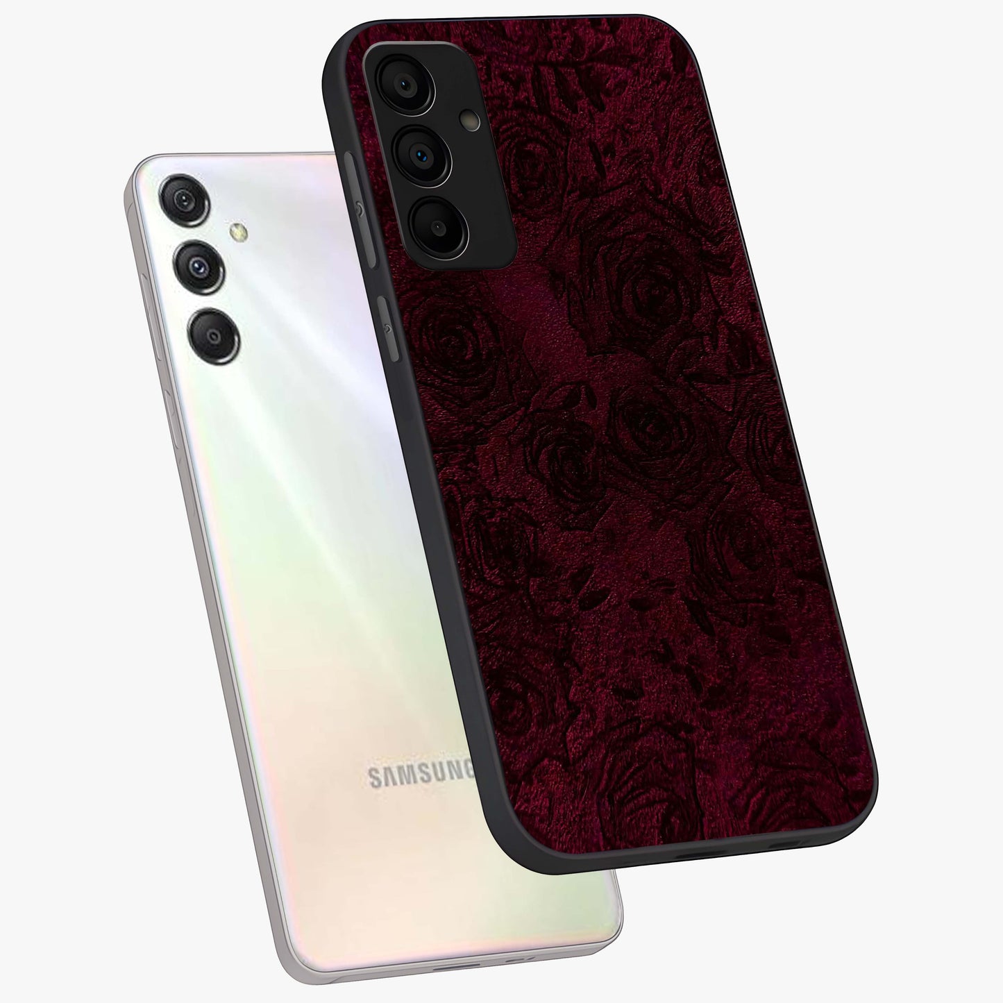 Crimson Fade Flow Glass Case displayed in angled mockup highlighting smooth gradient design with modern aesthetic style.