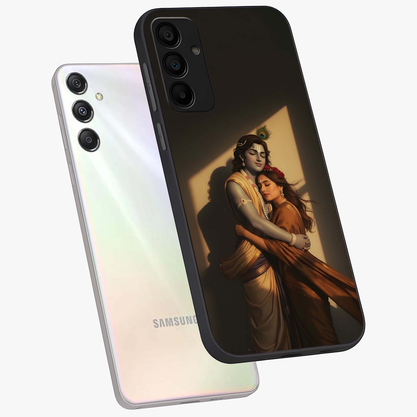 Divine Eternal Love Glass Case displayed in angled mockup highlighting elegant divine inspired design with peaceful aesthetic.