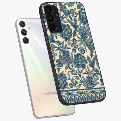 Heirloom Wild Bloom Glass Case displayed in angled mockup highlighting botanical bloom design with classic aesthetic style.