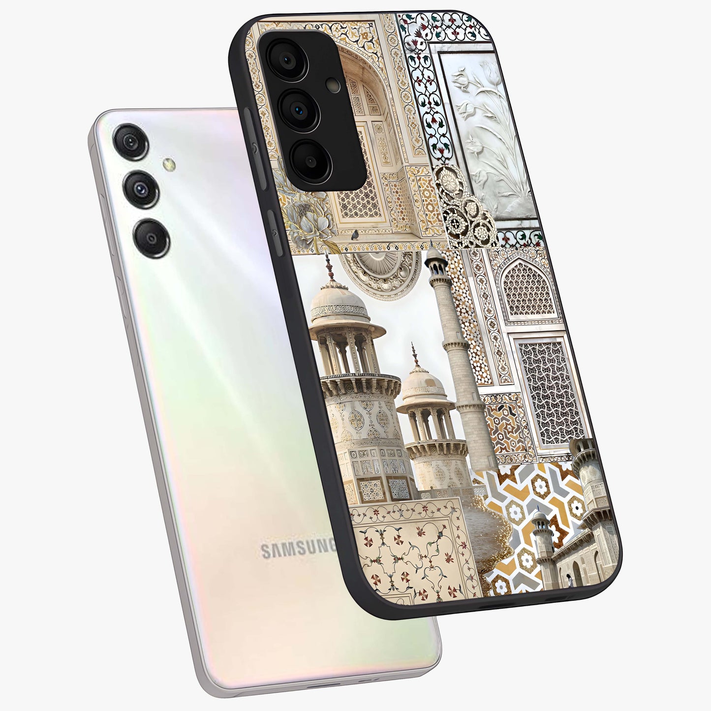 Mughal Marble Legacy Glass Case displayed in angled mockup highlighting elegant heritage marble artwork with royal aesthetic.