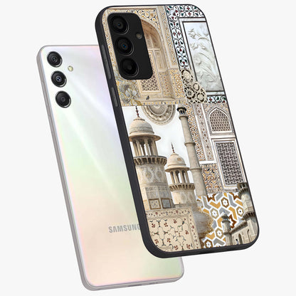 Mughal Marble Legacy Glass Case displayed in angled mockup highlighting elegant heritage marble artwork with royal aesthetic.