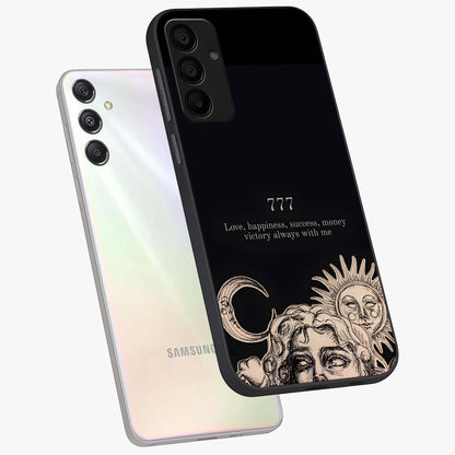Mystic Victory Aura Glass Case displayed in angled mockup highlighting energetic aura design with bold mystical aesthetic.