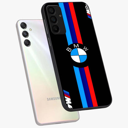 Turbo BMW Beast Glass Case displayed in angled mockup highlighting sleek racing car design with bold automotive aesthetic.
