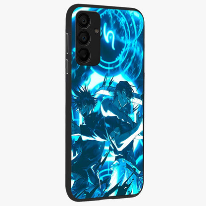 Cursed Energy Clash Glass Case upright view showcasing dramatic clash artwork with bold supernatural theme.