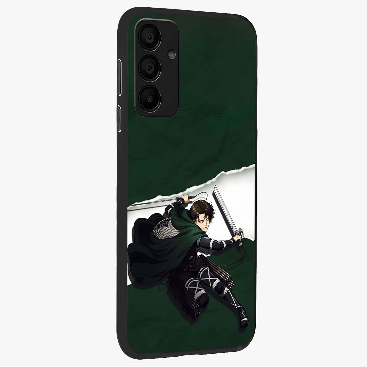 Emerald War Vanguard Glass Case upright view showcasing dramatic warrior artwork with bold fantasy theme.