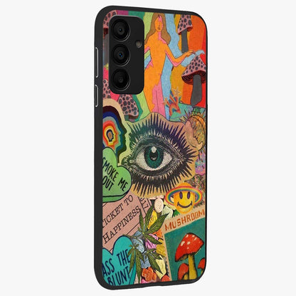 Mystic Eye Wonderland Glass Case upright view showcasing symbolic eye artwork with mysterious fantasy theme.