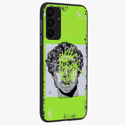 Neo Graffiti Rebellion Glass Case upright view showcasing colorful graffiti artwork with bold modern street style.