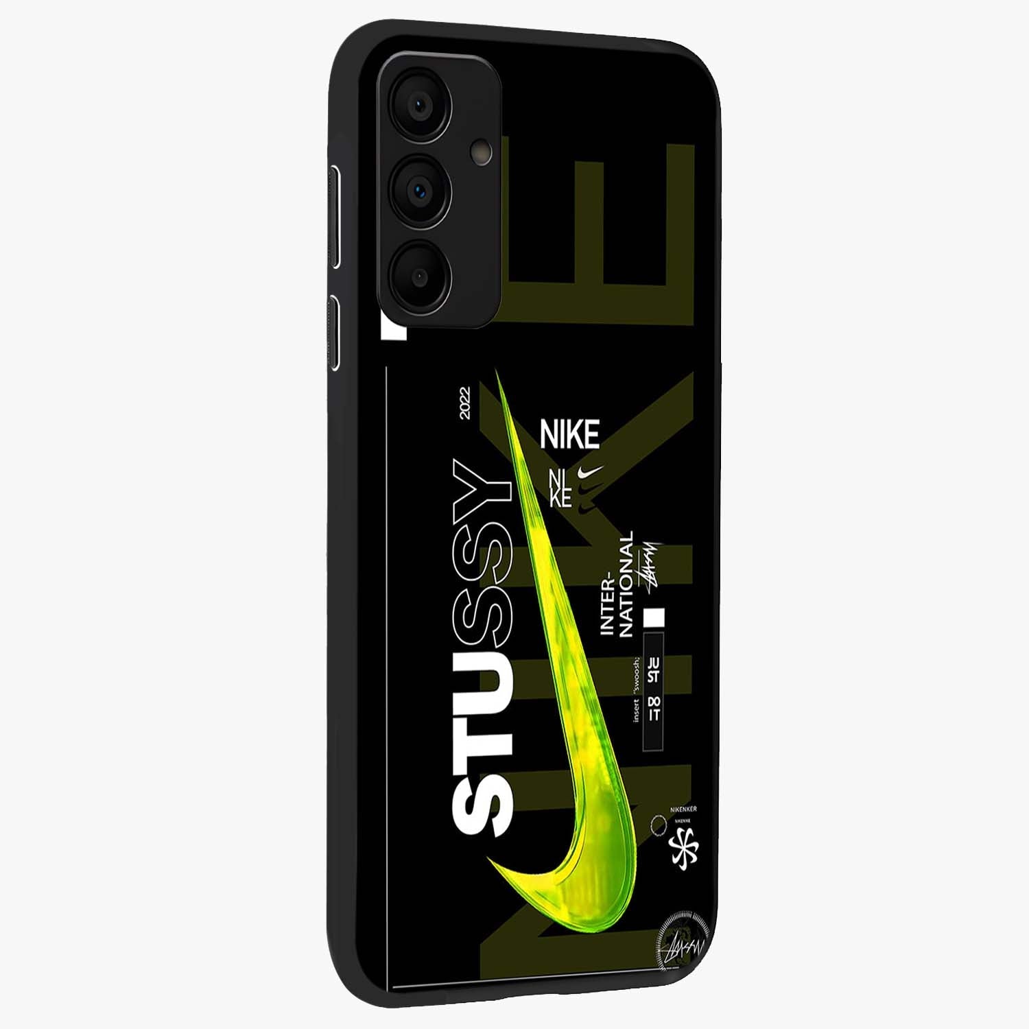 Neon Street Edition Glass Case upright view showcasing colorful neon artwork with modern street culture theme.