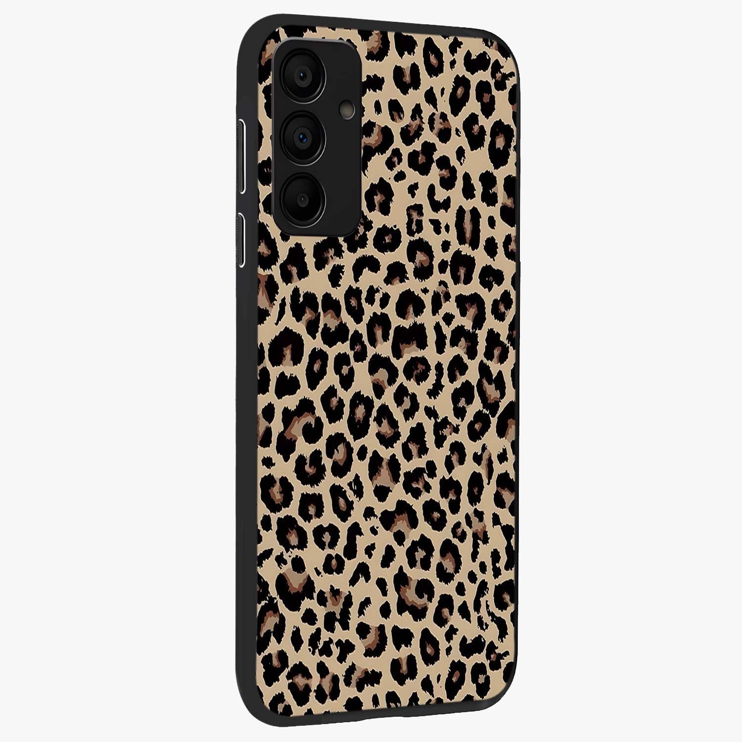 Savage Chic Pattern Glass Case upright view showcasing trendy decorative artwork with edgy fashion theme.