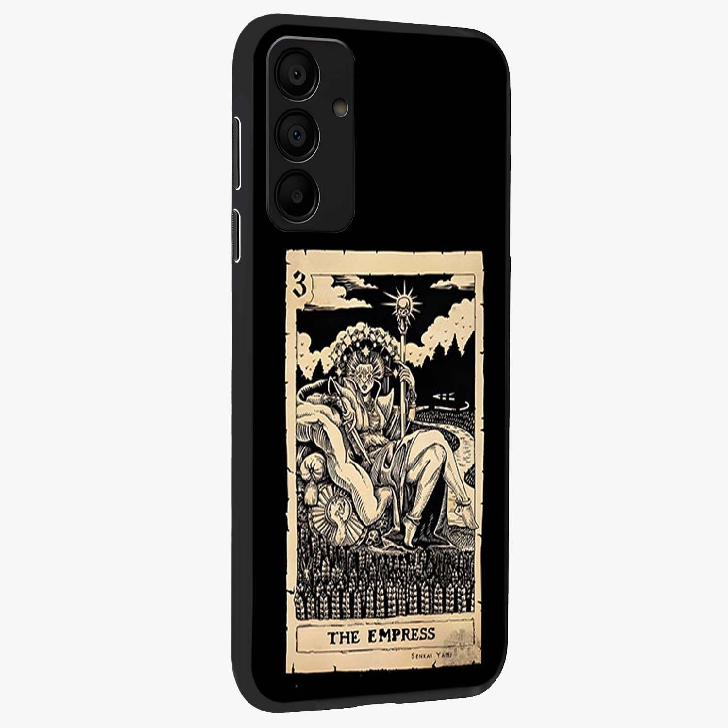 The Empress Glass Case upright view showcasing powerful empress themed artwork with luxurious artistic theme.