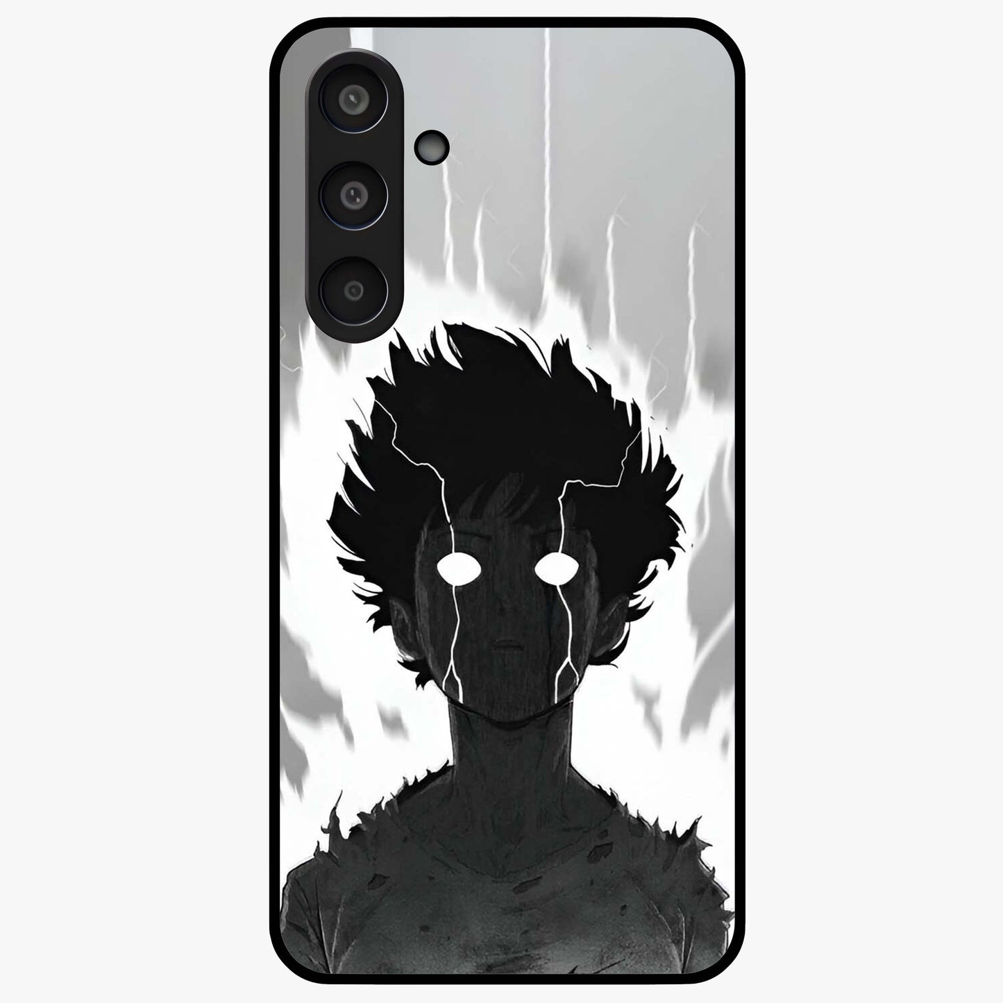 Awakened Inner Rage Glass Case showing flat back view with intense artistic artwork and glossy glass finish.