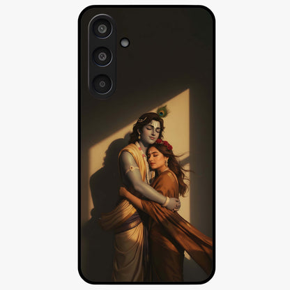 Divine Eternal Love Glass Case showing flat back view with spiritual love themed artwork and glossy glass finish.