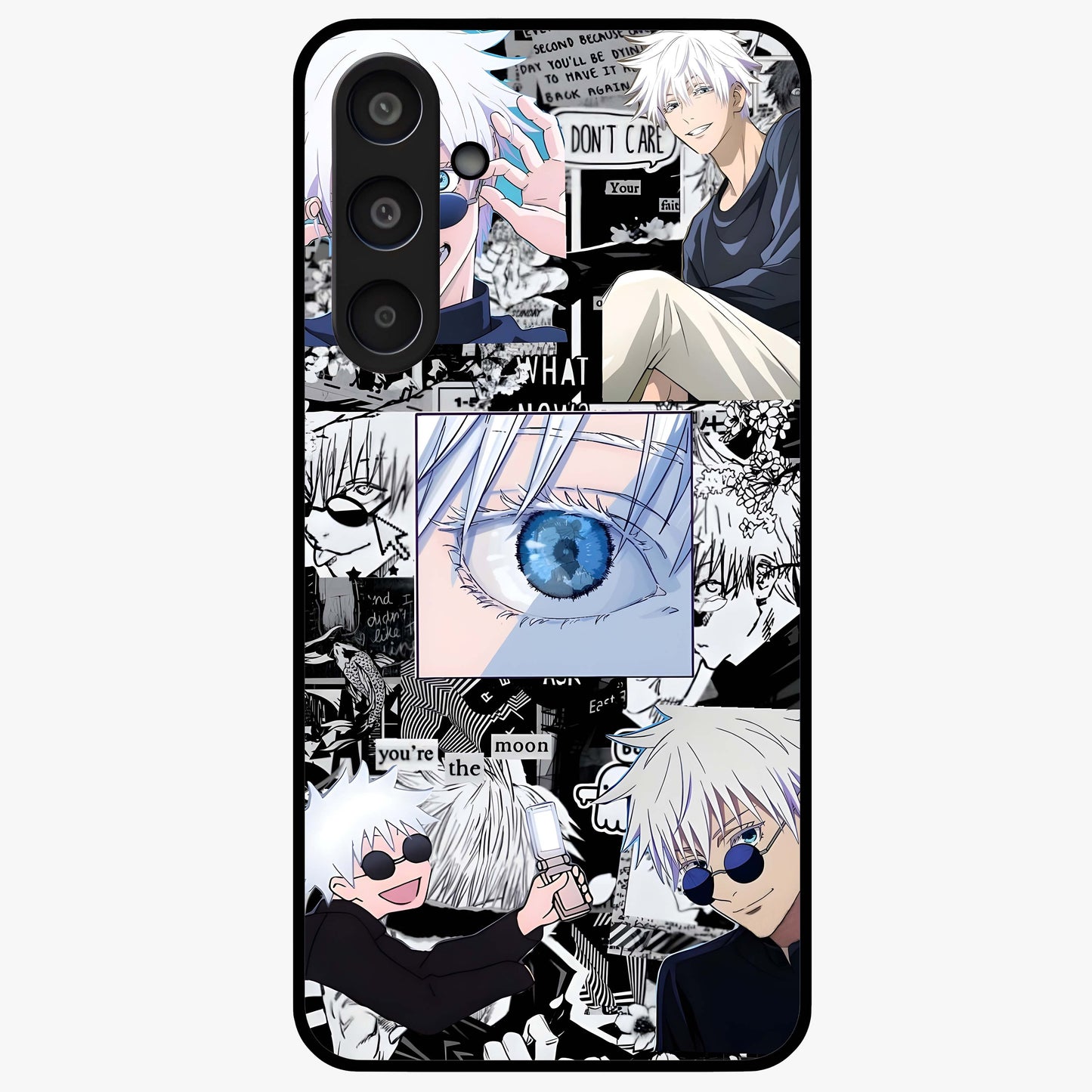 Infinity Sorcerer Chaos Glass Case showing flat back view with mystical sorcerer themed artwork and glossy glass finish.