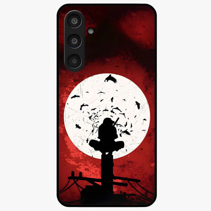 Itachi Limited Edition Naruto Anime Glass Case showing flat back view with iconic anime character artwork and glossy glass finish.