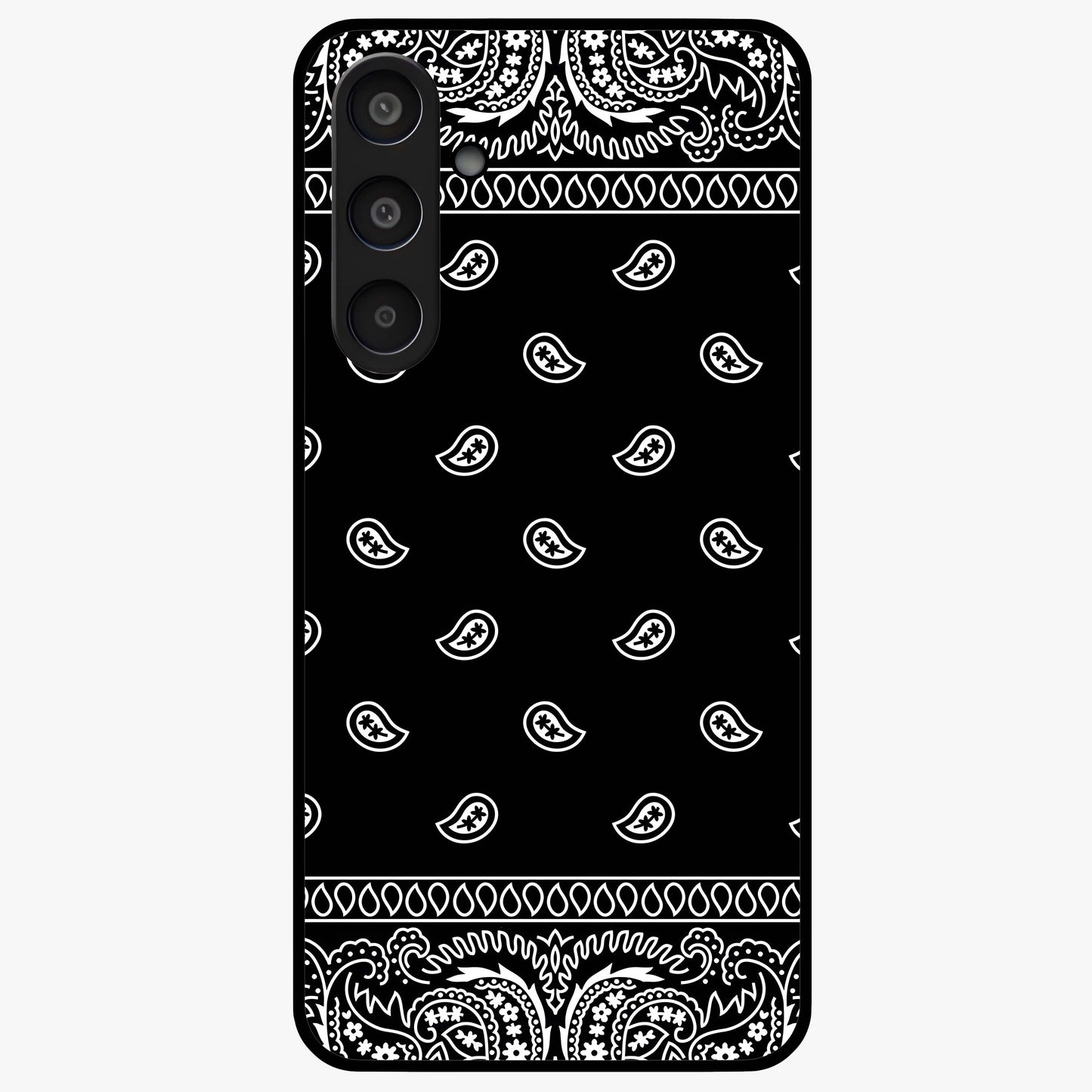 Retro Rebel Threads Glass Case showing flat back view with vintage street style artwork and glossy glass finish.