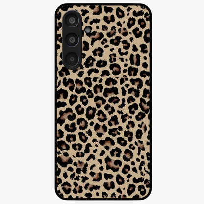 Savage Chic Pattern Glass Case showing flat back view with stylish patterned artwork and glossy glass finish.