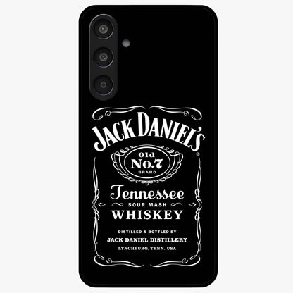 Vintage Whiskey Heritage Glass Case showing flat back view with classic whiskey inspired artwork and glossy glass finish.