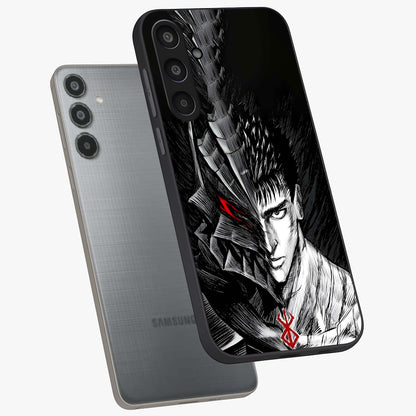 Berserker Blood Oath Glass Case displayed in angled mockup highlighting dark fantasy graphic design and powerful theme.