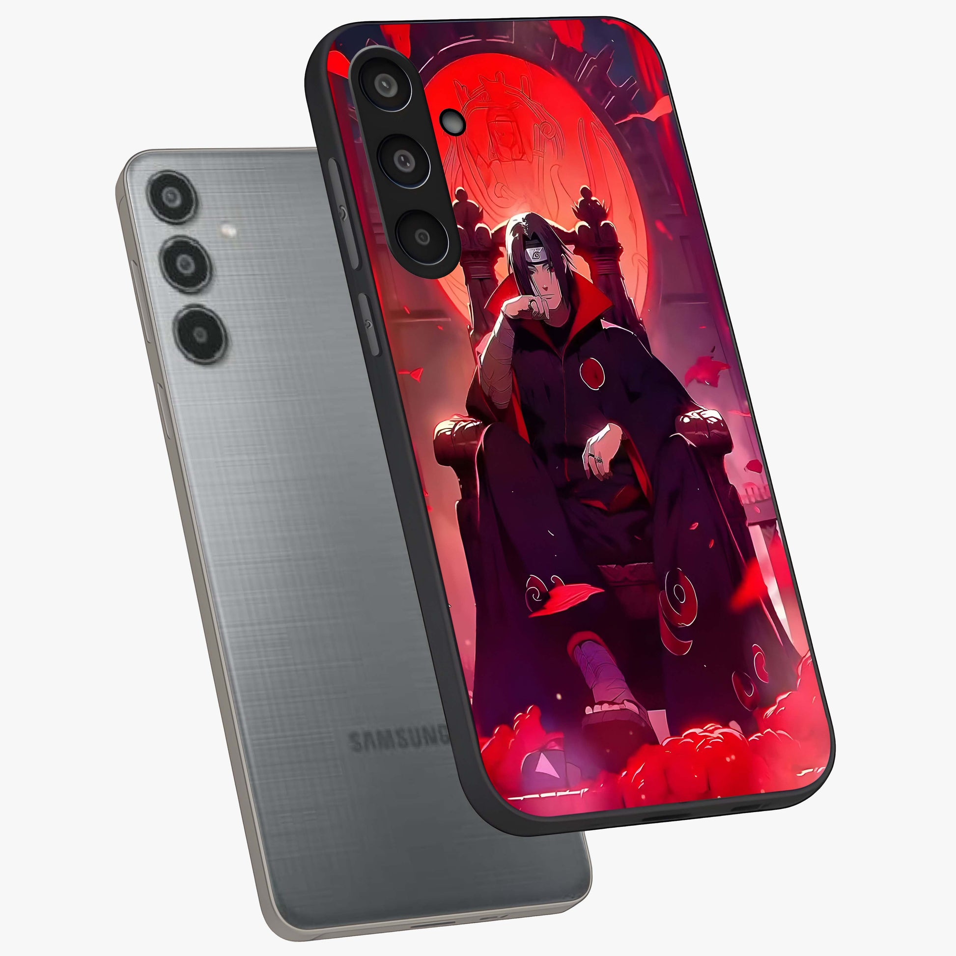 Blood Moon Sovereign Glass Case displayed in angled mockup highlighting dark celestial moon design and dramatic theme.