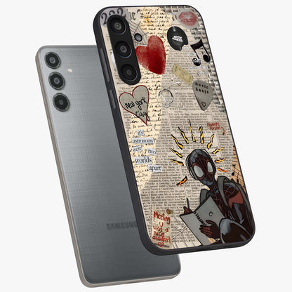 City Dream Sketch Glass Case displayed in angled mockup highlighting minimal city illustration with aesthetic sketch style.